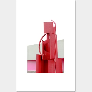 Red Abstract Sculpture Posters and Art